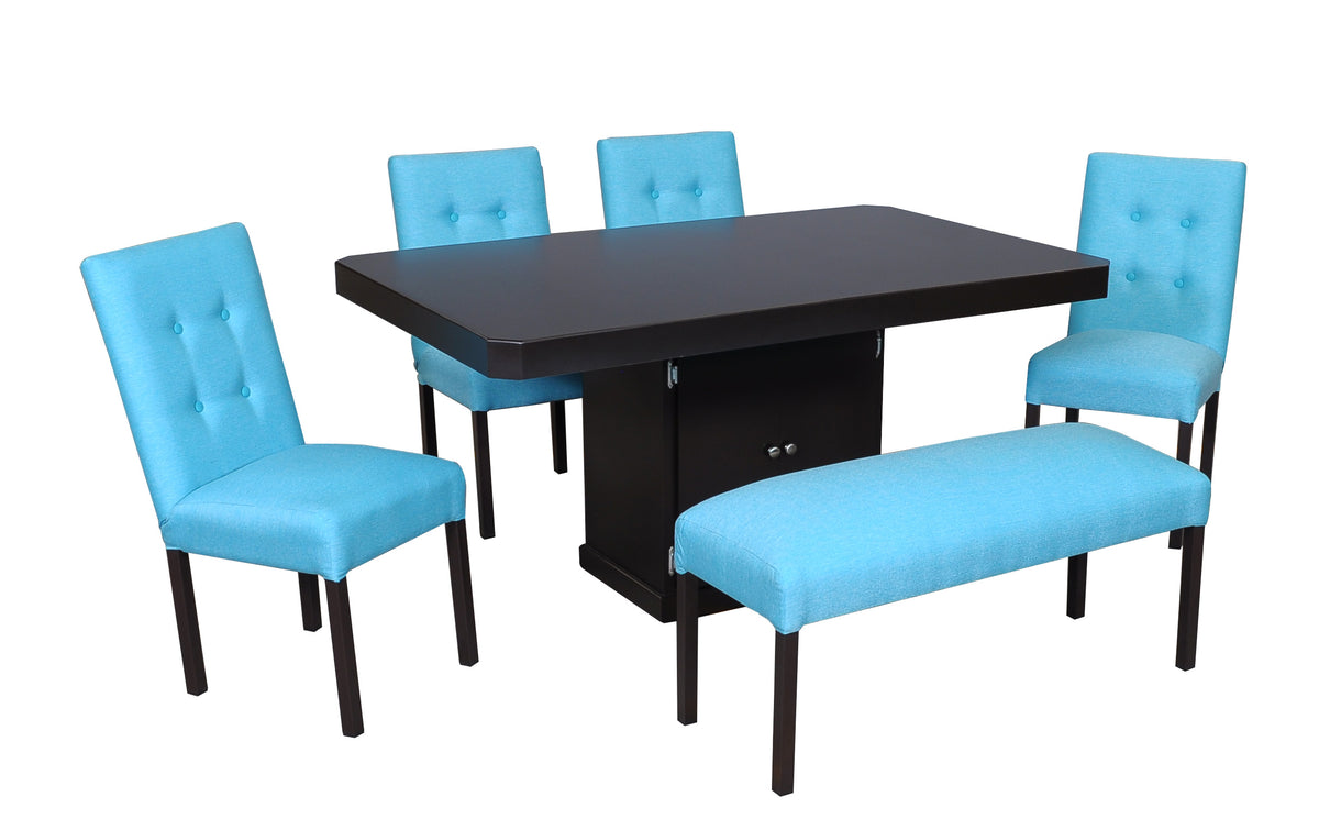 Antecomedor EVELYN Goldie 4 silla 1 banca